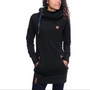 Naketano Long Cowl Neck Hoodie | Size M